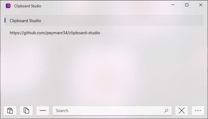 صفحه اصلی نرم افزار Clipboard Studio